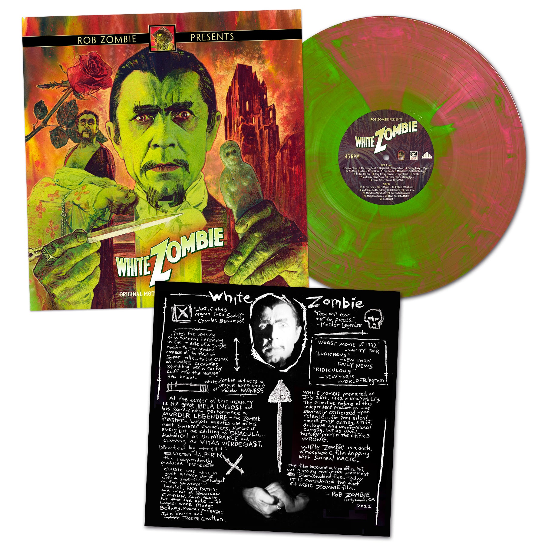 Waxwork Rob Zombie White Zombie vinyle BO Bela Lugosi