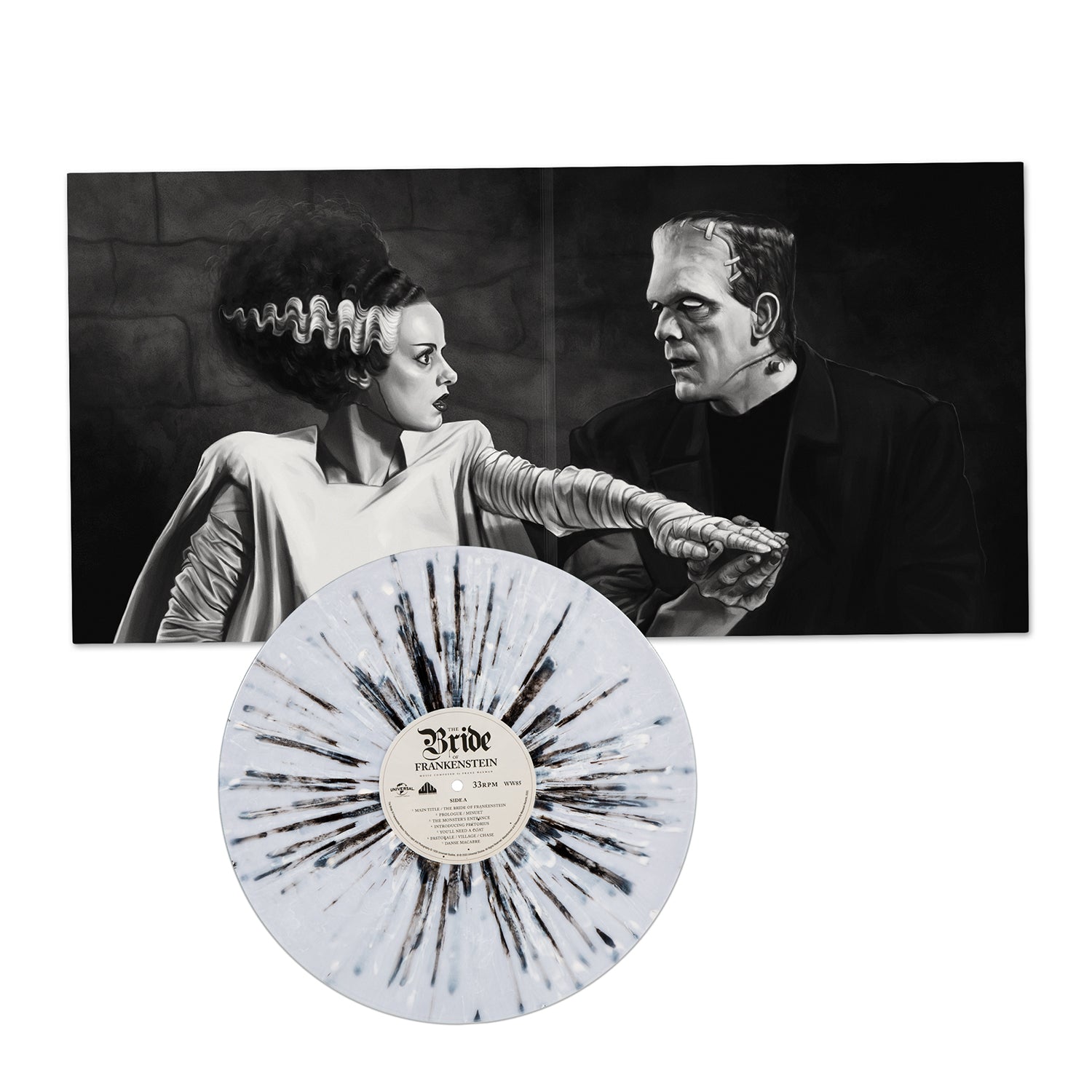 Waxwork Records Bride of Frankenstein vinyle LP splatter classique