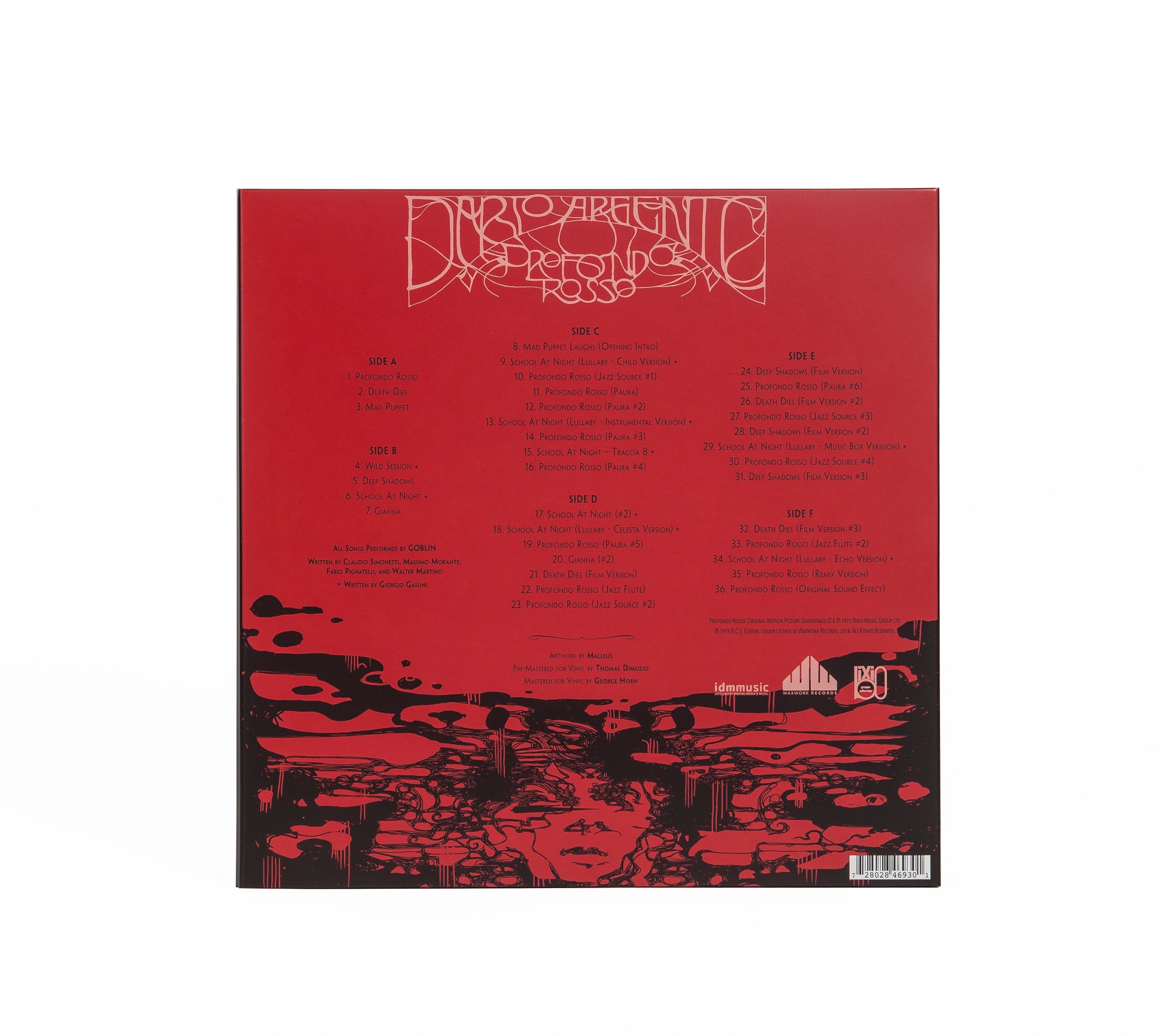 Waxwork Records Profondo Rosso Goblin vinyle triple LP définitif