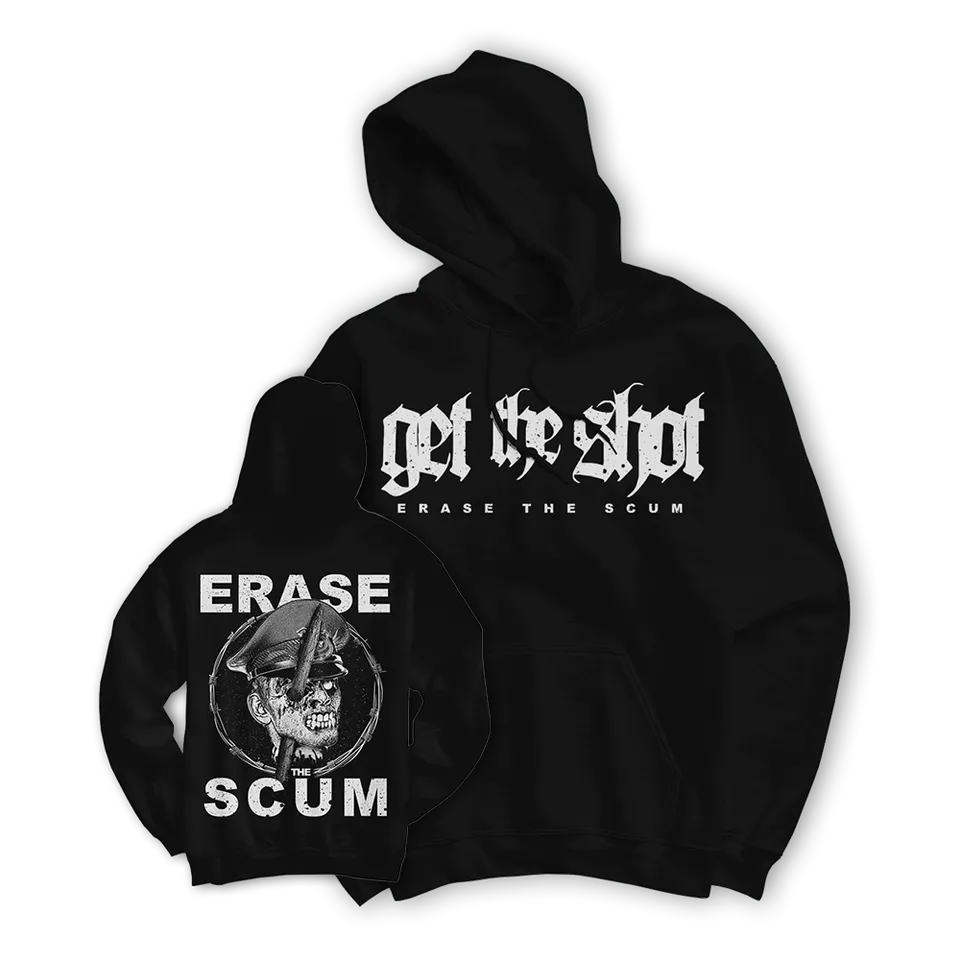 Useless Pride Get The Shot Erase The Scum hoodie noir