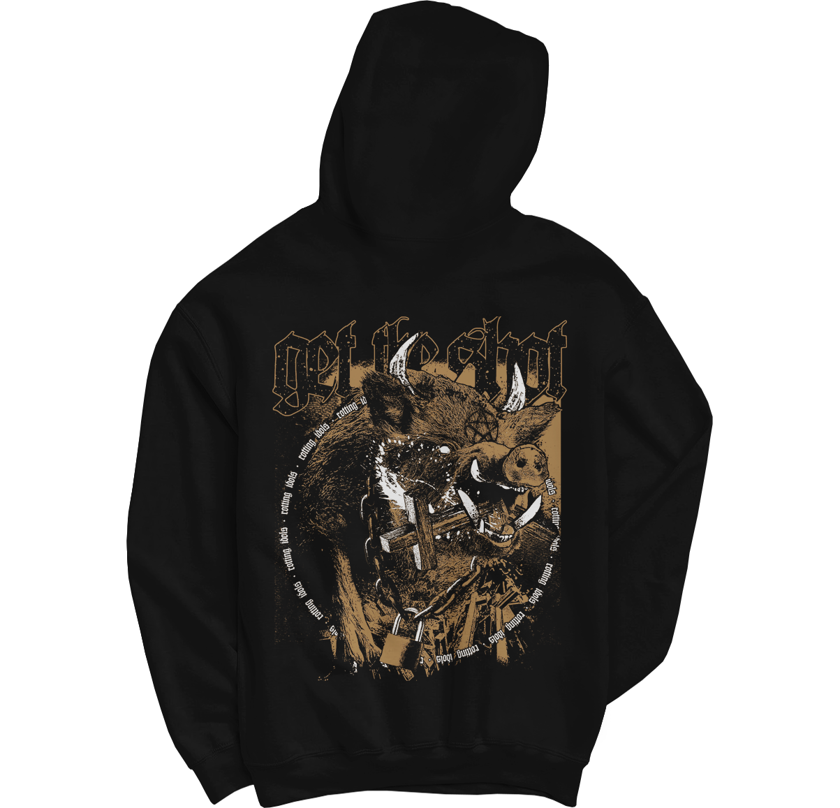 Get The Shot Boar hoodie zippé noir à capuche