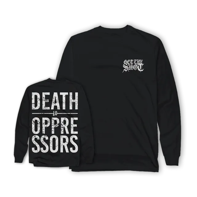 Get The Shot Death To Oppressors sweat manches longues noir