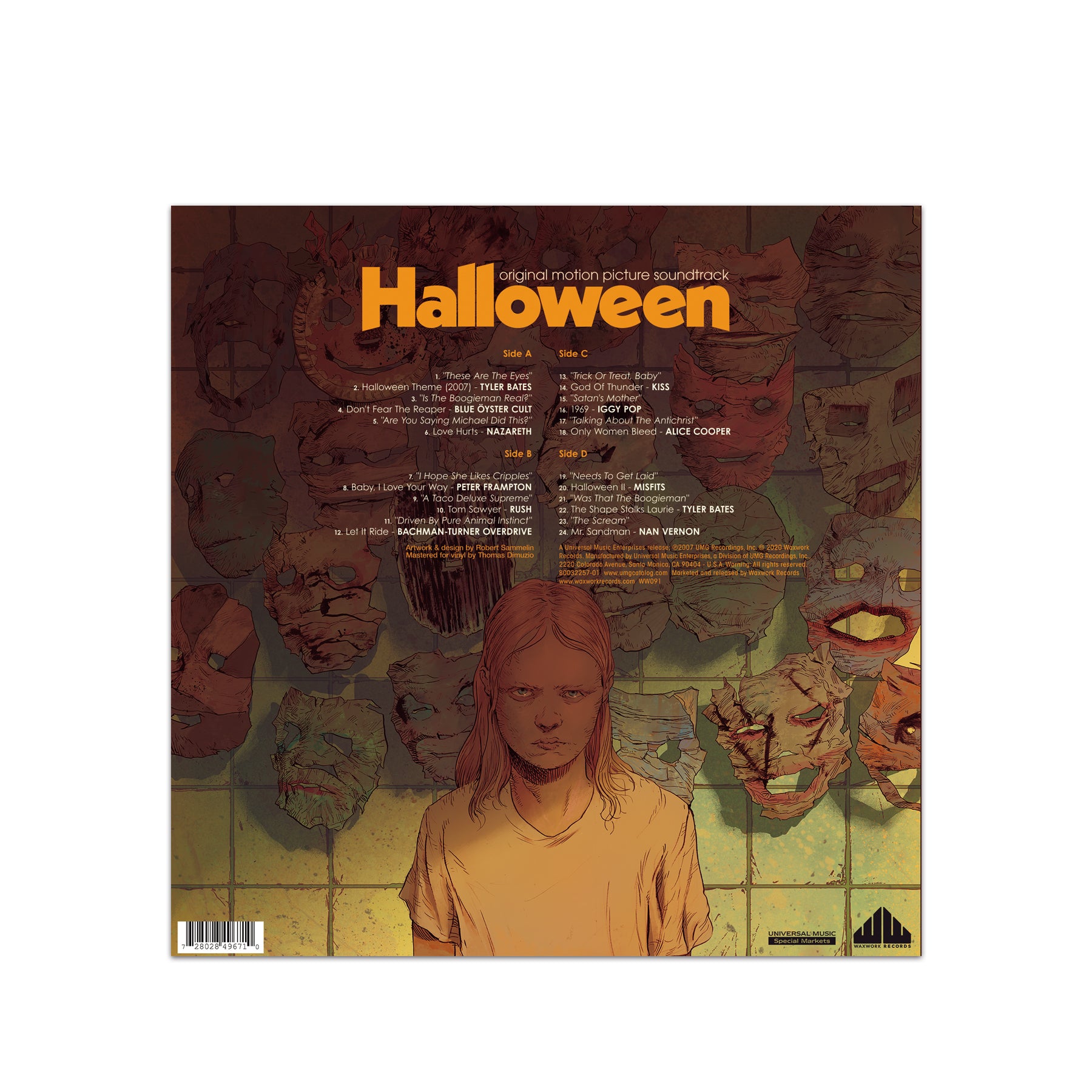 Waxwork Rob Zombie Halloween vinyle orange BO 2007