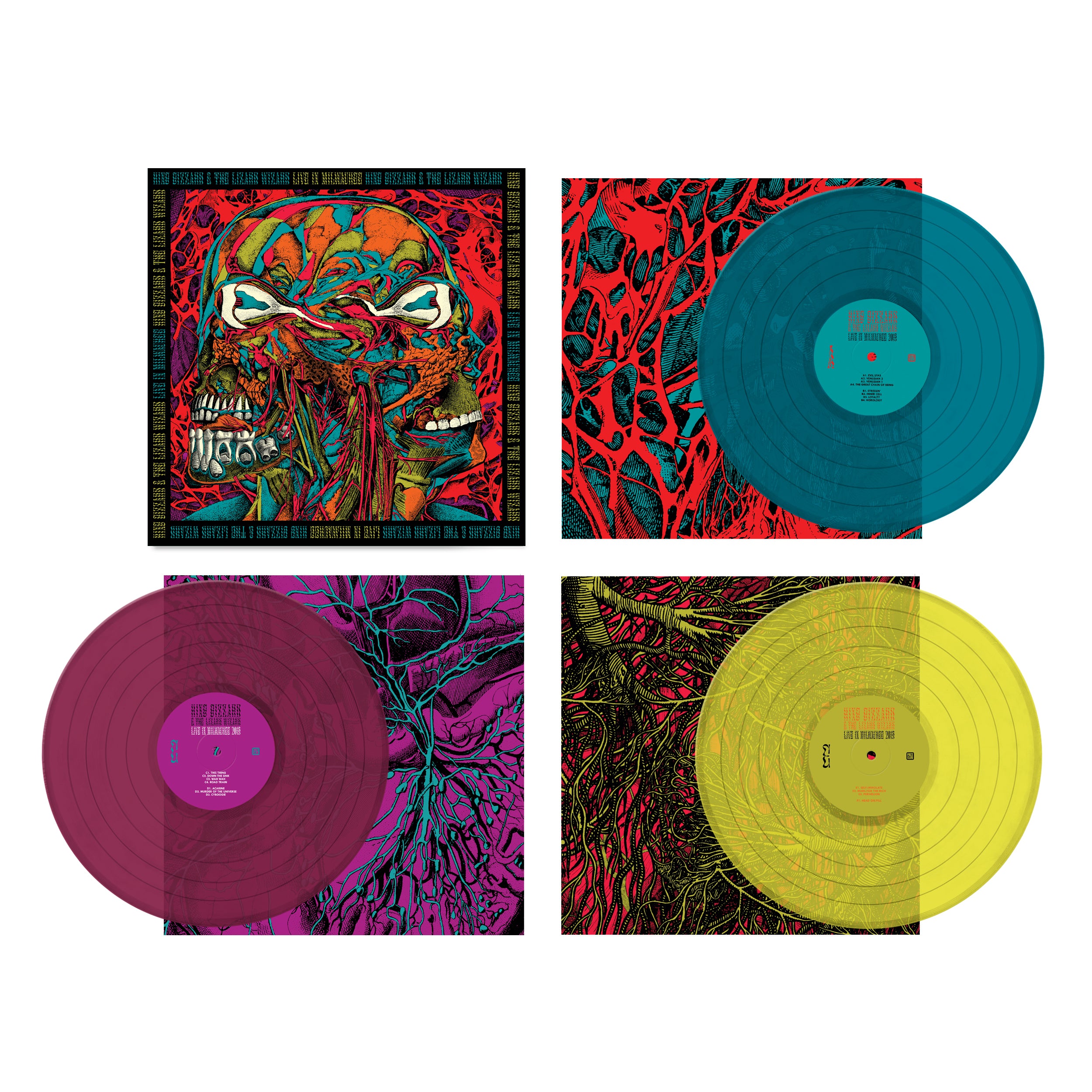 King Gizzard Live In Milwaukee coffret triple vinyle splatter