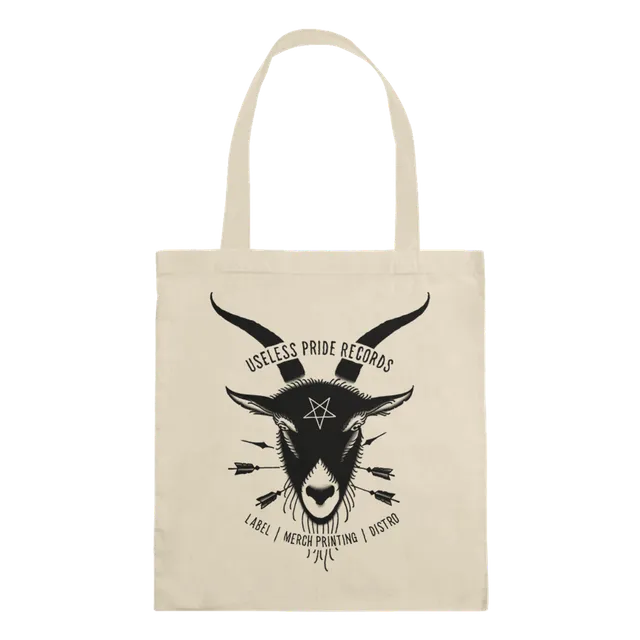 Useless Pride Records Goat tote bag noir en toile