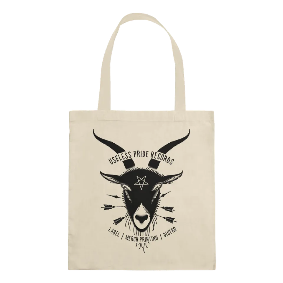 Useless Pride Records Goat tote bag noir en toile